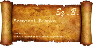 Szentesi Bianka névjegykártya