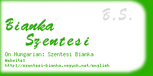 bianka szentesi business card